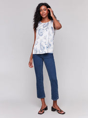 Printed Sleeveless Blouse