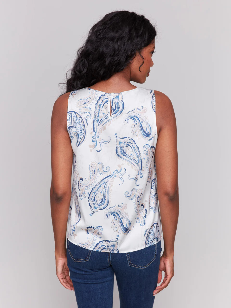 Printed Sleeveless Blouse