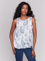 Printed Sleeveless Blouse