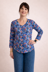 3/4 Sleeve Vneck Sweater