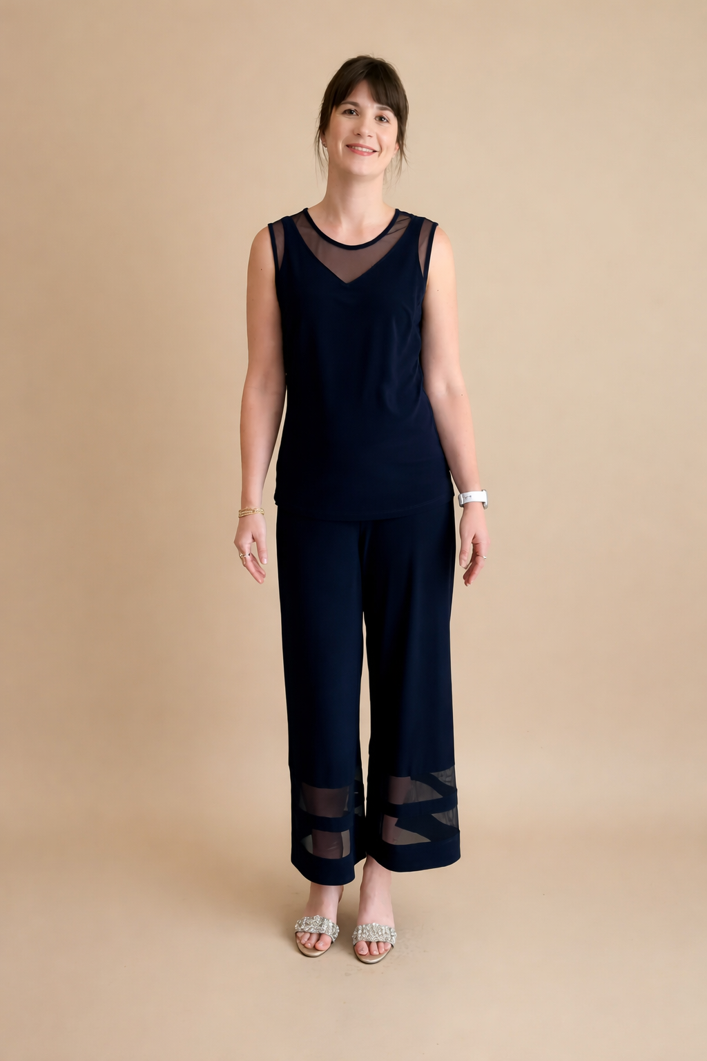 Sheer Vneck Pullover