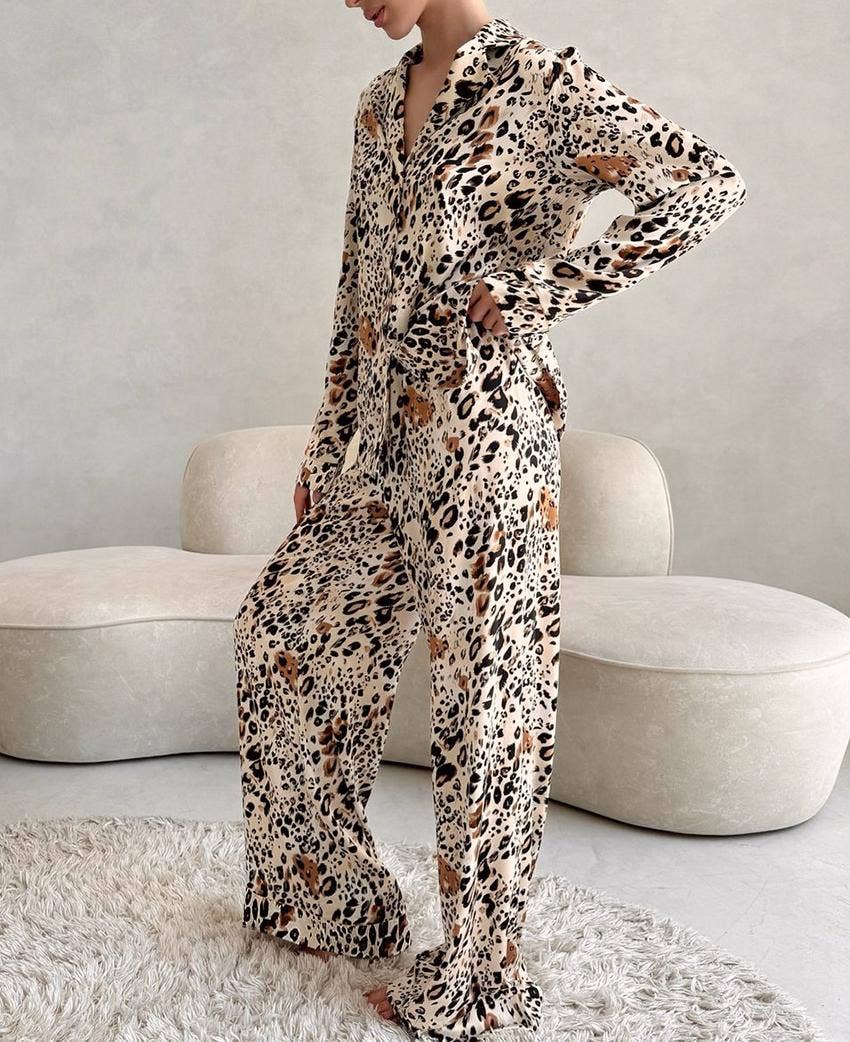 Animal Print Two Piece Set