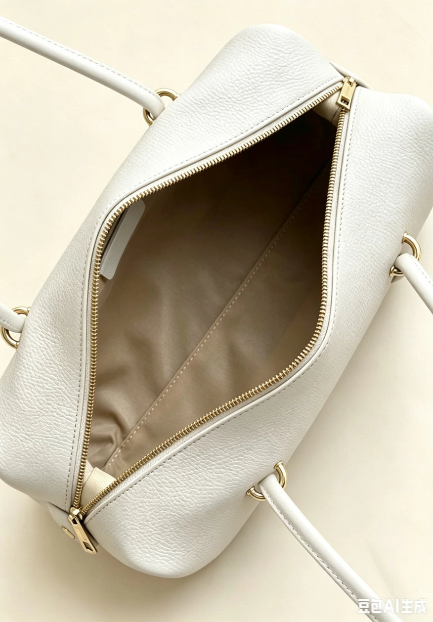 Genuine Leather Barrel Shoulder Bag