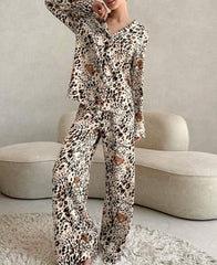 Animal Print Two Piece Set