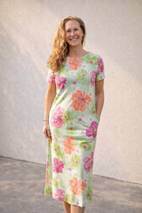 Short Sleeve Midi Dress