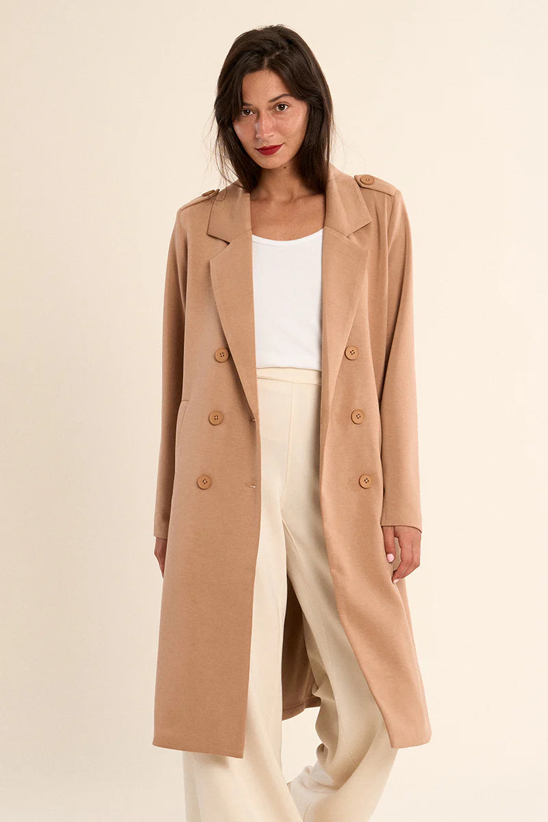 Long Double Button Down Coat
