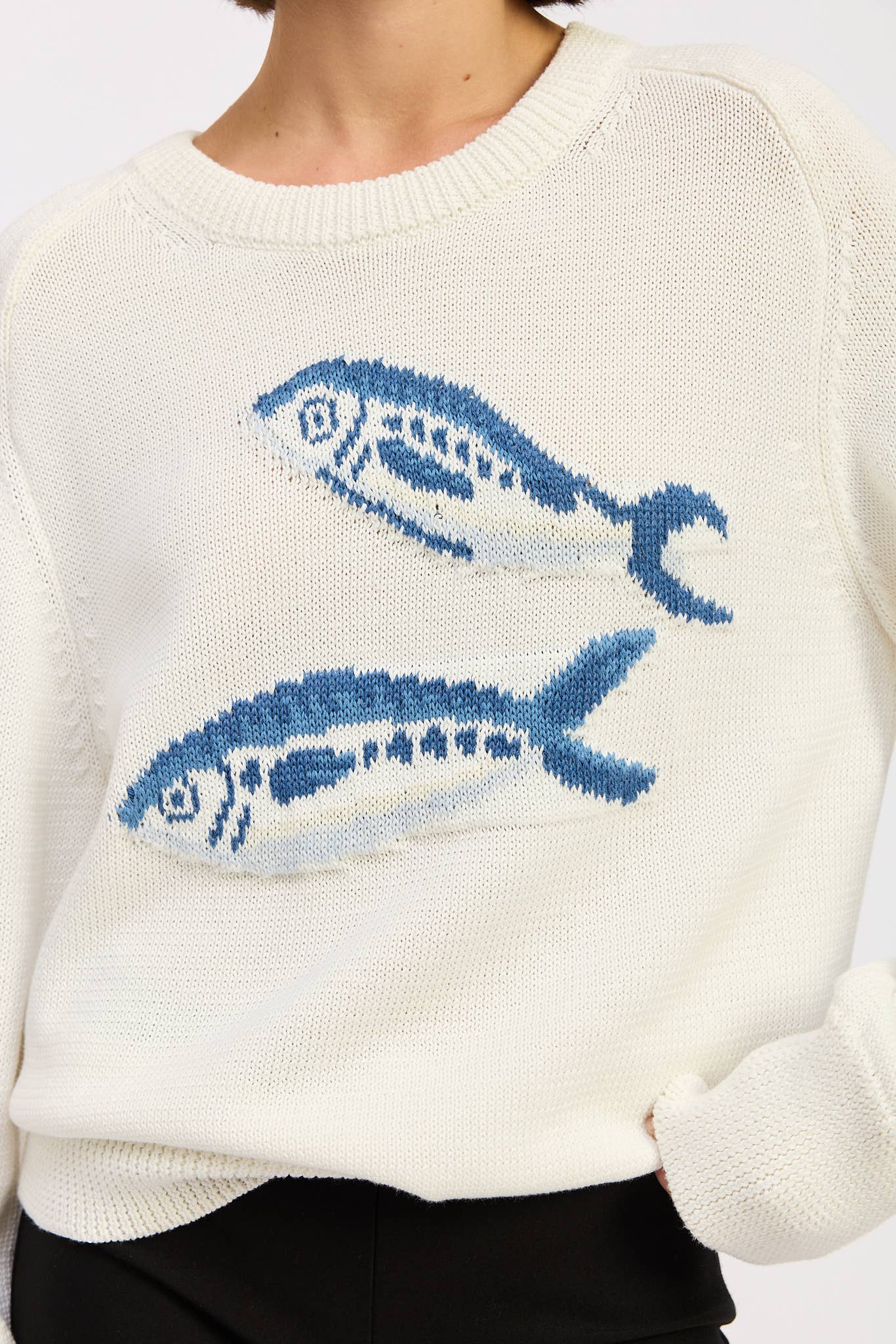 LongSleeve Knit Sardine Sweater
