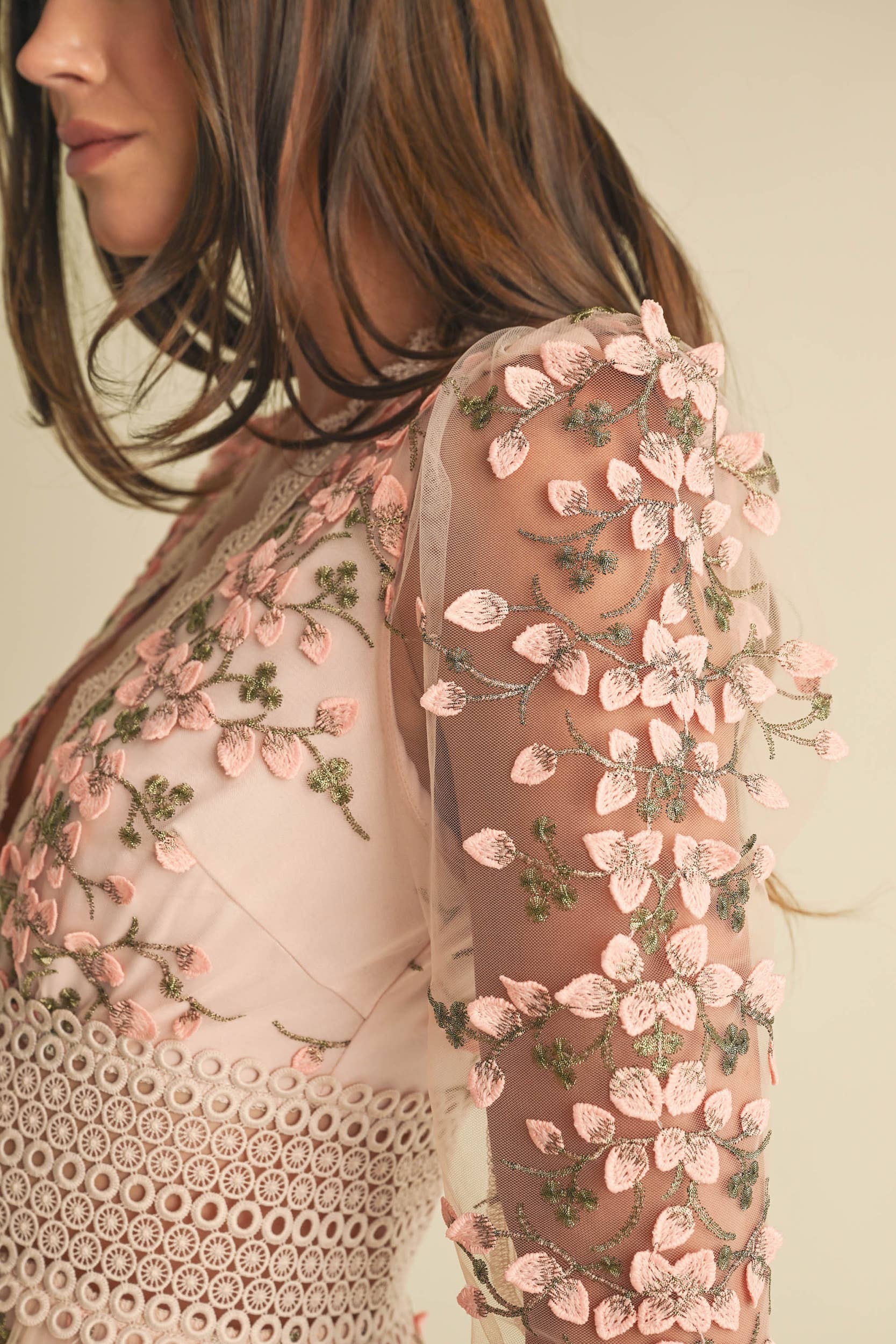 Floral Lace Mini Dress