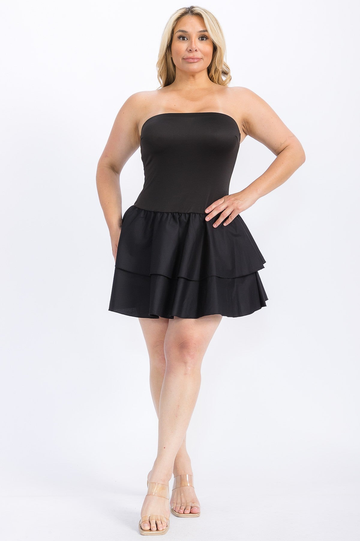 Poplin Tiered Ruffle Mini