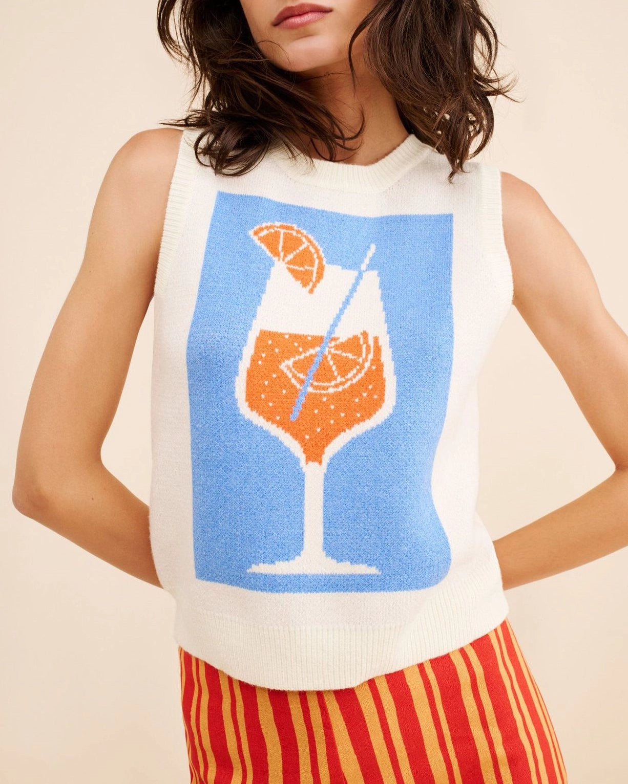 Juice Graphic Sweater Vest