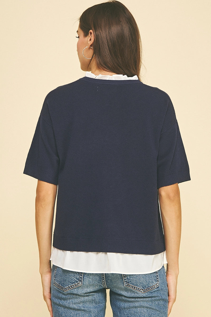 Mixed Media Layered Top