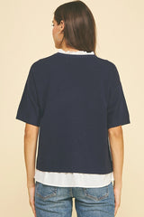 Mixed Media Layered Top