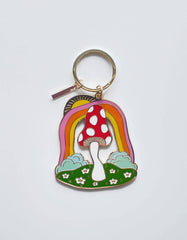 Enamel Keychain | Magic Mushroom