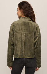 All Day Cropped Suede Jacket
