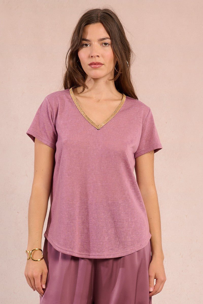 Iridescent Vneck Shirt
