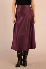 Long Satin Skirt