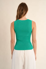 Ribbed knit tank top