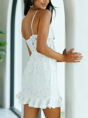 Lace Bustier Mini Dress