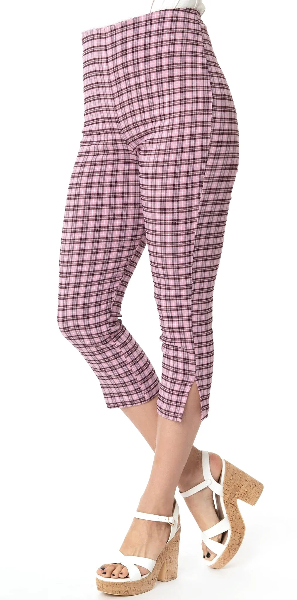 Plaid Rachelle Capri Pants