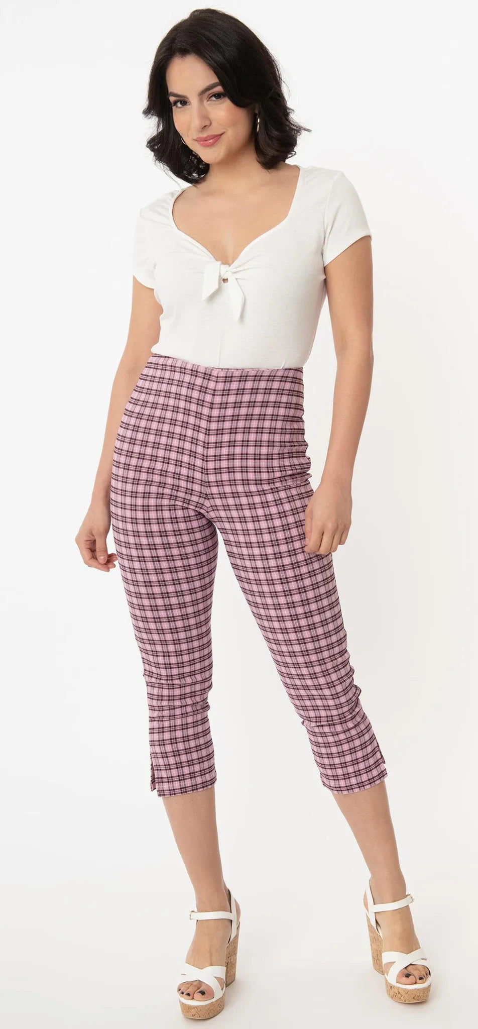 Plaid Rachelle Capri Pants