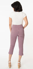 Plaid Rachelle Capri Pants