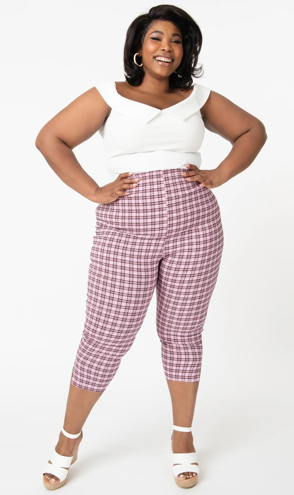 Plaid Rachelle Capri Pants