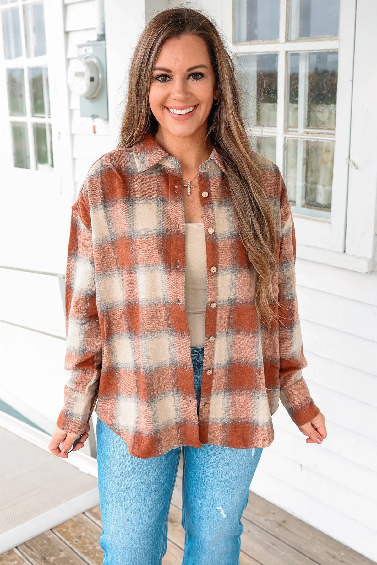 Plaid Flannel w/ Lurex