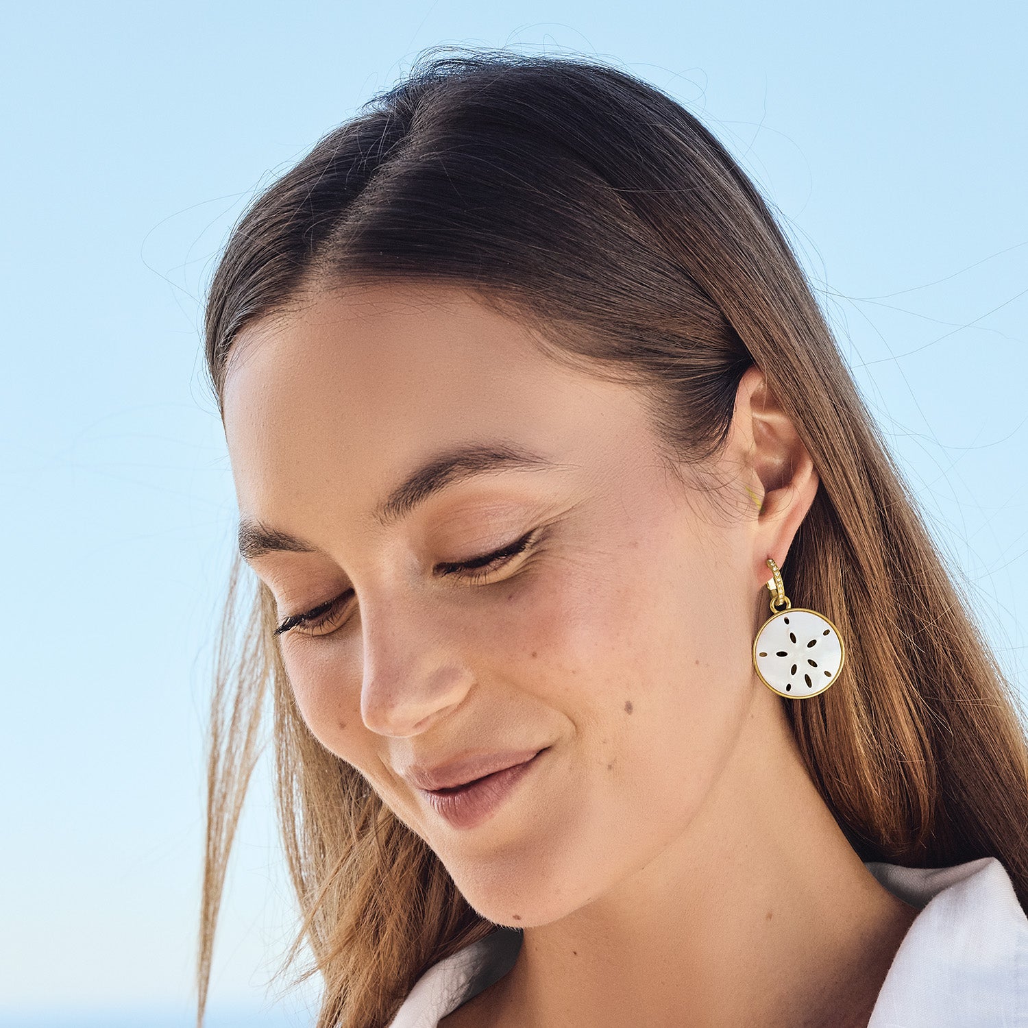 Brighton Del Mar Charm Hoop Earrings