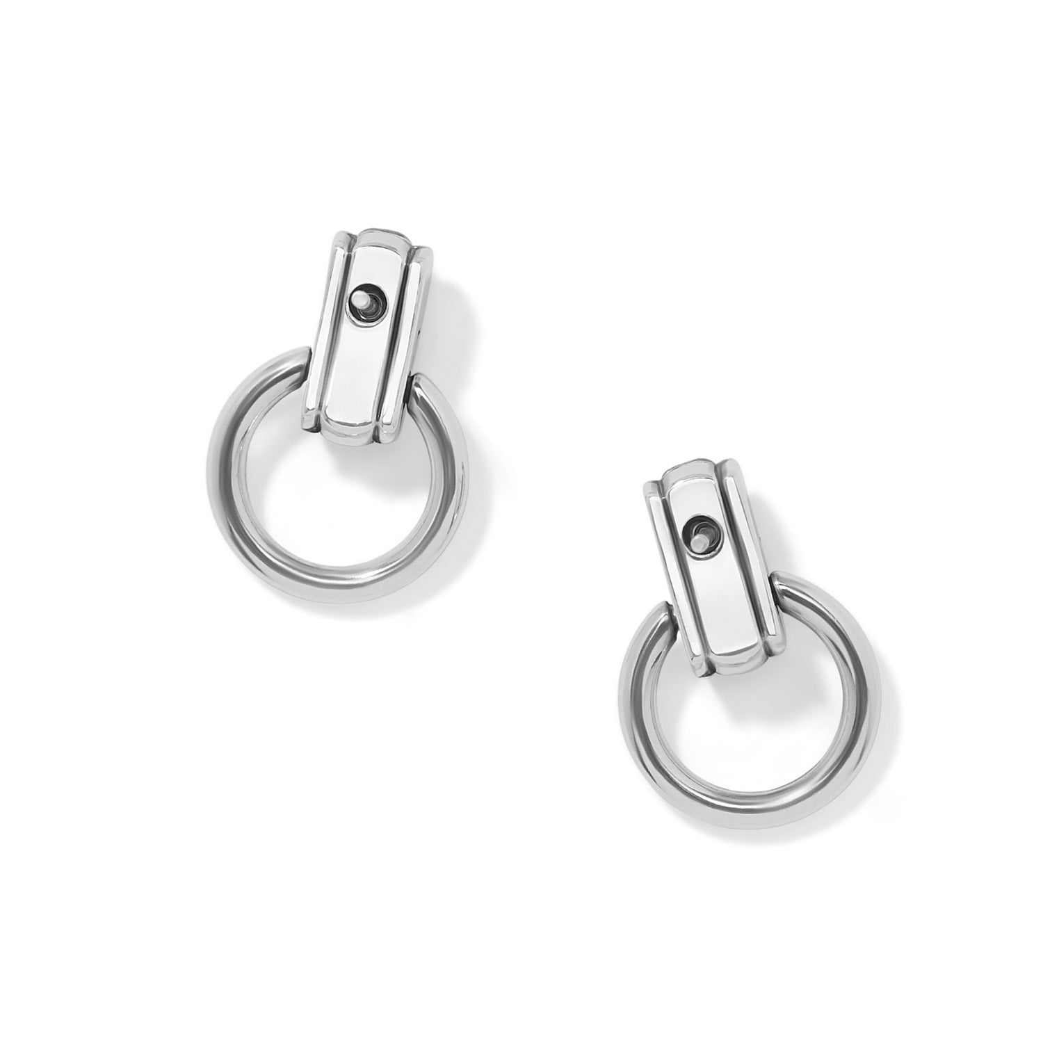 Mosaic Two Tone Mini Post Drop Earrings