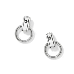 Mosaic Two Tone Mini Post Drop Earrings
