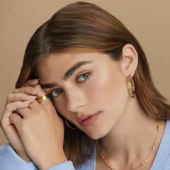Contempo Medium Hoop Earrings