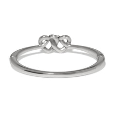 Interlok Linked Hearts Hinged Bangle