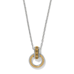 Mosaic Two Tone Link Ring Necklace