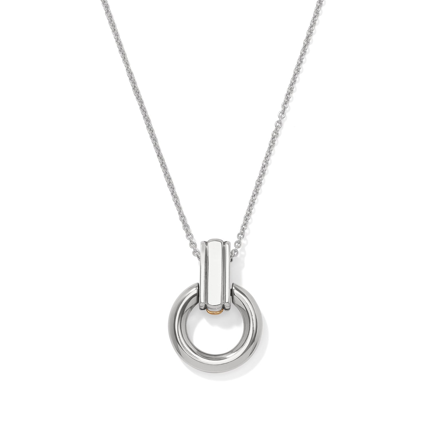 Mosaic Two Tone Link Ring Necklace