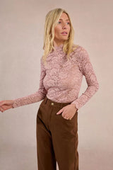 Semi Sheer Lace Top