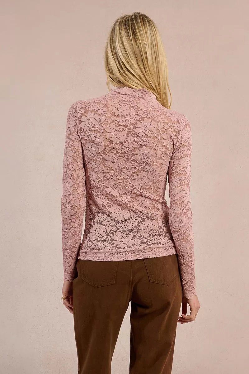 Semi Sheer Lace Top