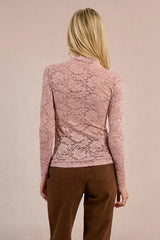 Semi Sheer Lace Top