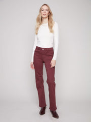 Flare Leg Colored Twill Pants
