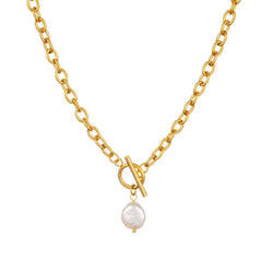 Freshwater pearl Toggle Necklace