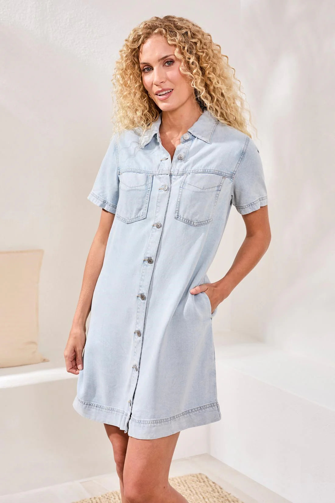 Denim Shift Dress