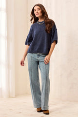 Fuzzy Short Sleeve Sweater