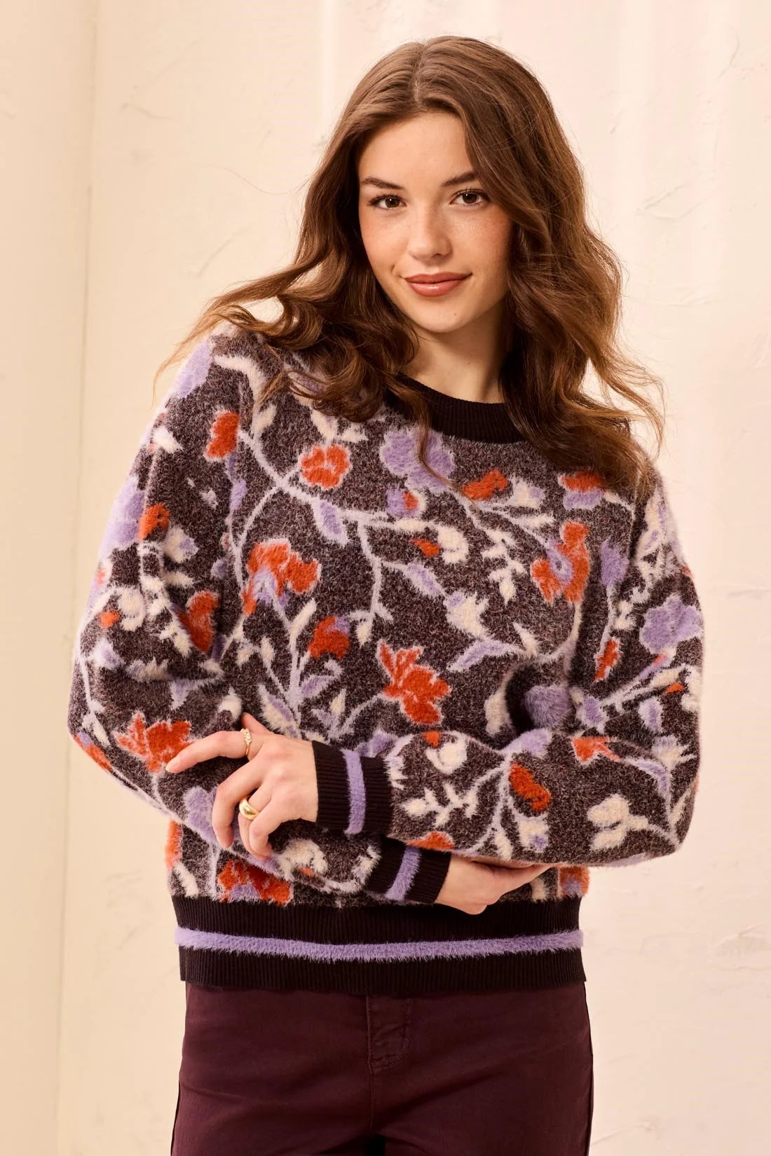 Eyelash Crew Neck Sweater