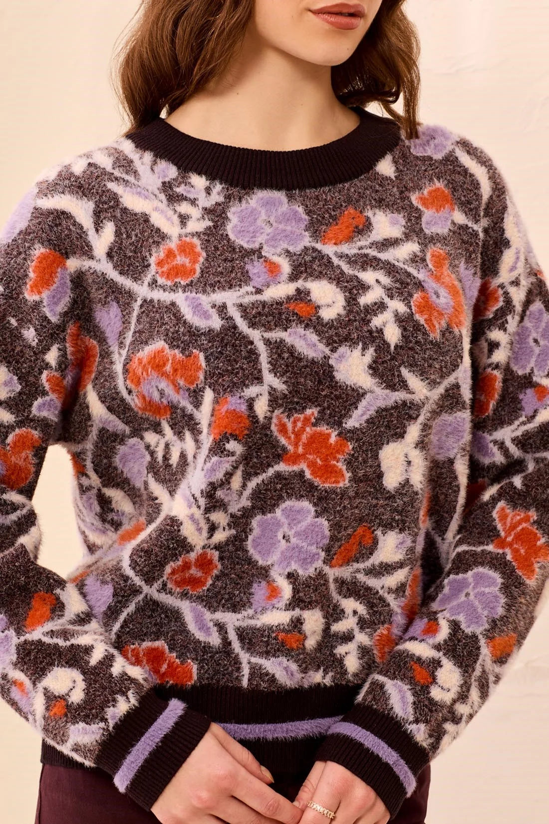 Eyelash Crew Neck Sweater