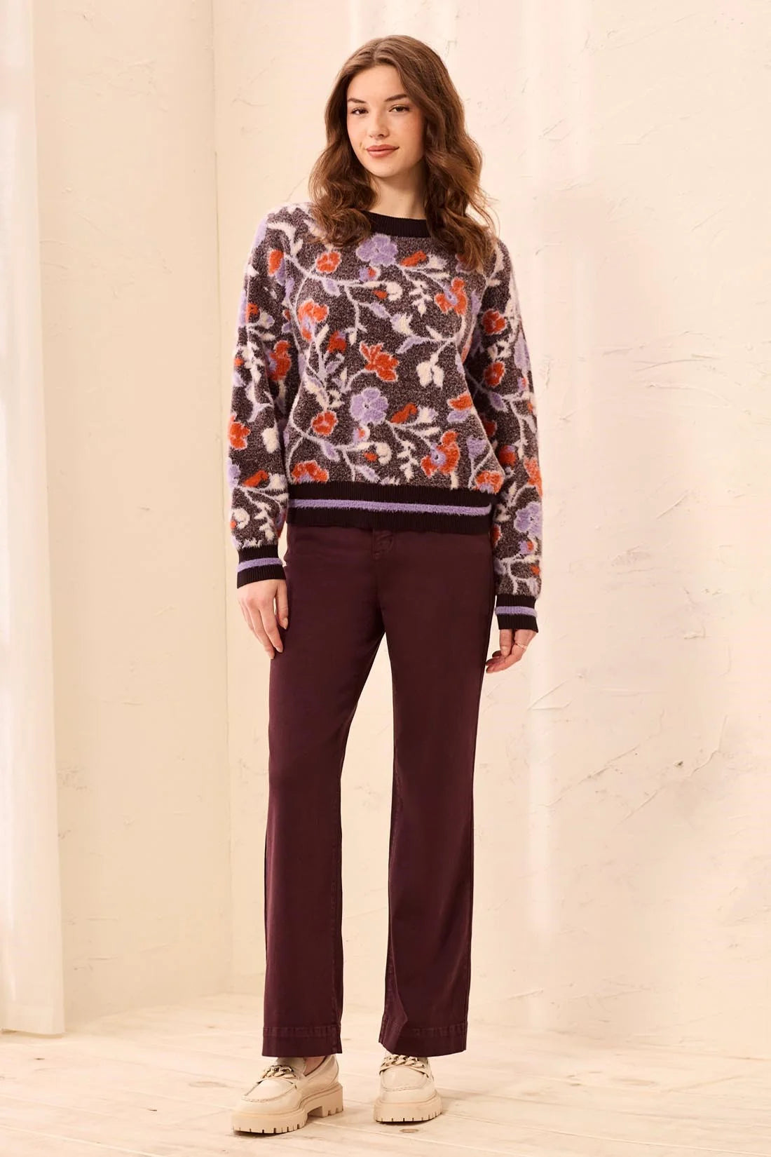 Eyelash Crew Neck Sweater