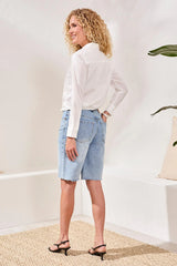Button Down Front Knot Shirt