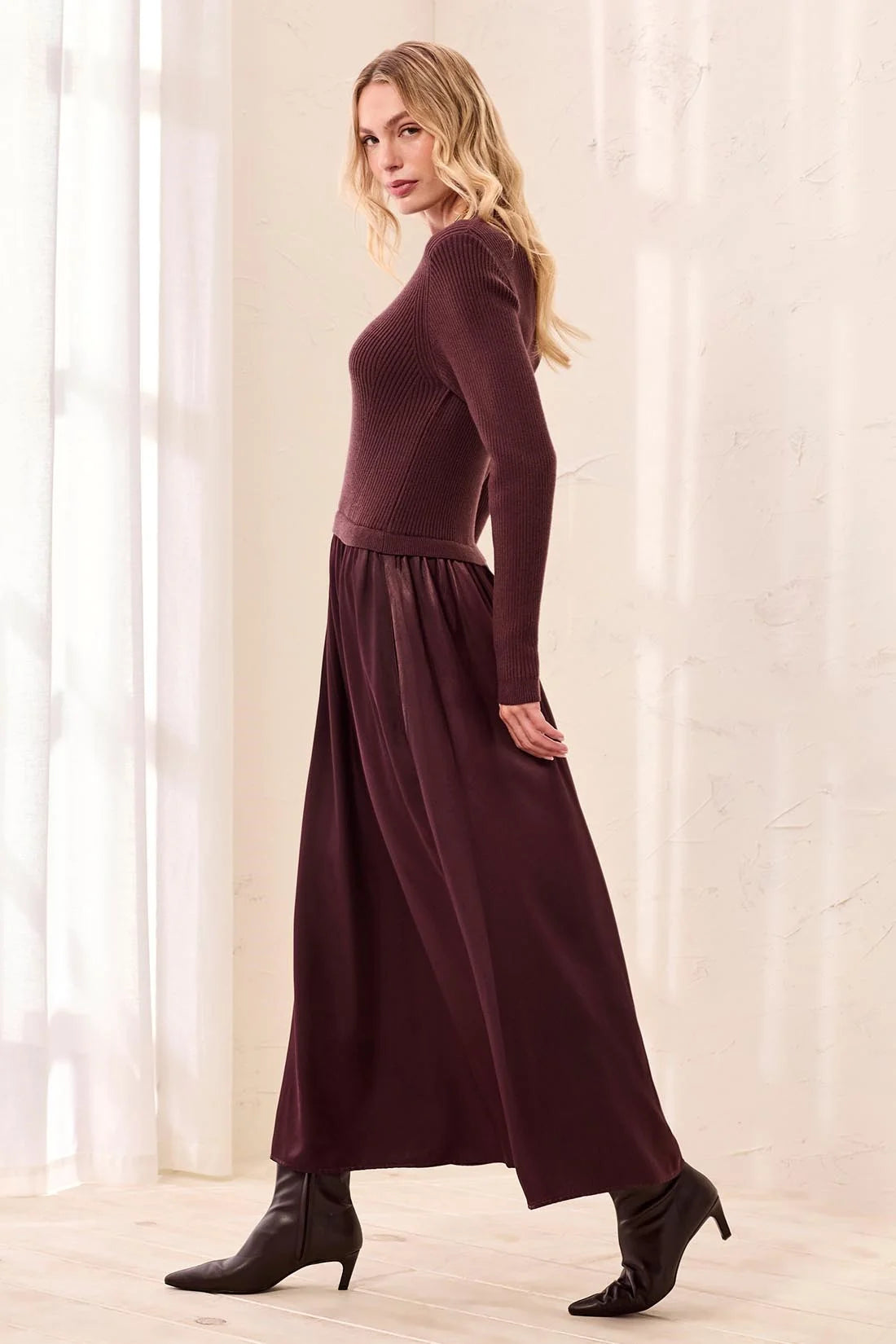Mixed Media Maxi Dress