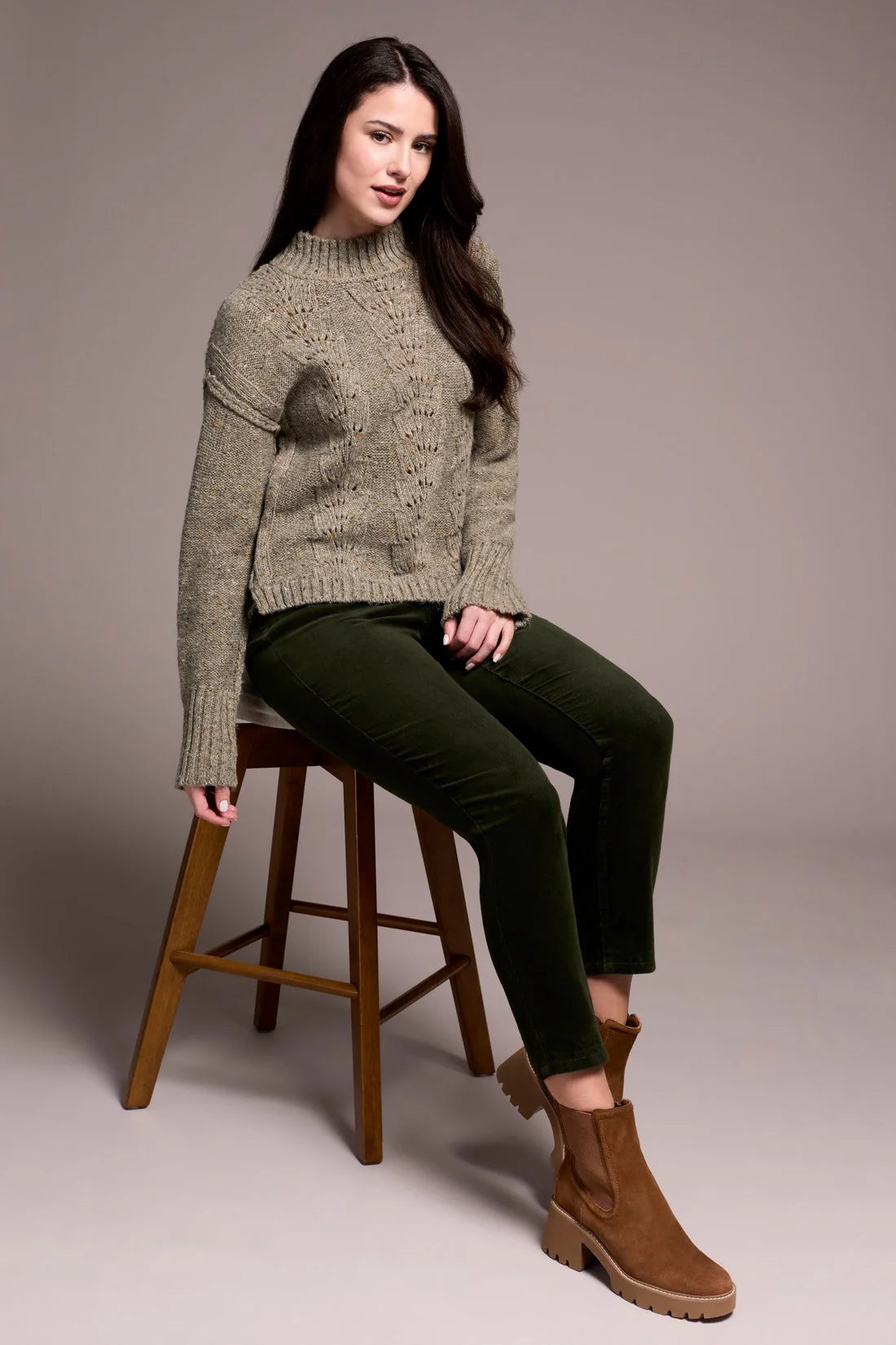 Multi Speckle Crew Neck Sweater