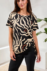 Short Sleeve Top w/ Side Ruching