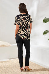 Short Sleeve Top w/ Side Ruching