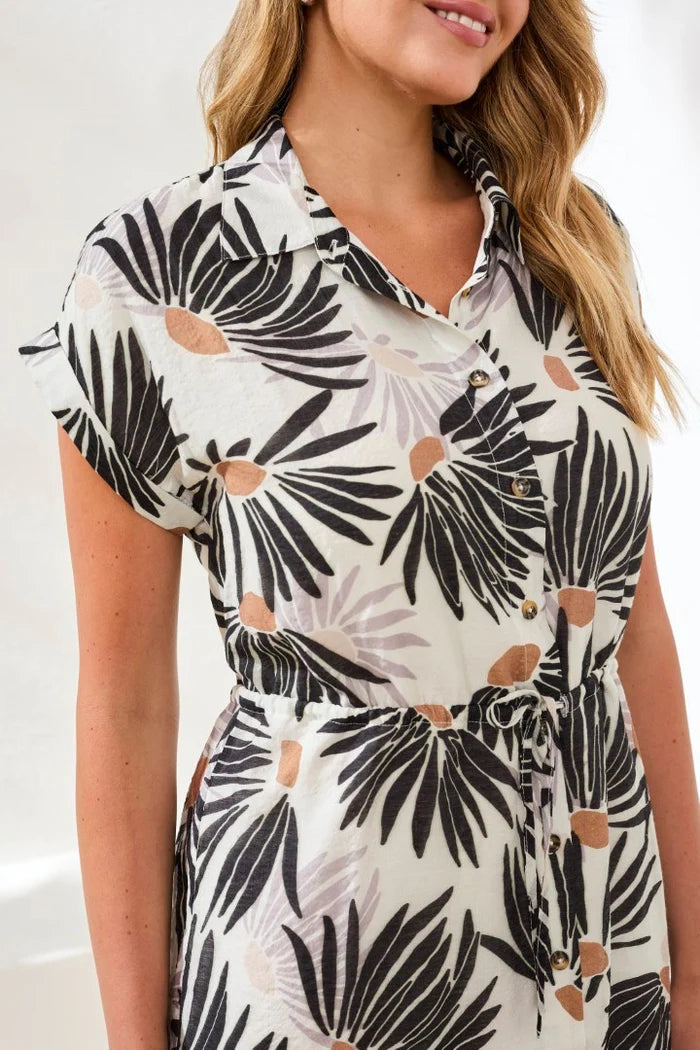SS Shirt Dress w/ Drawcord